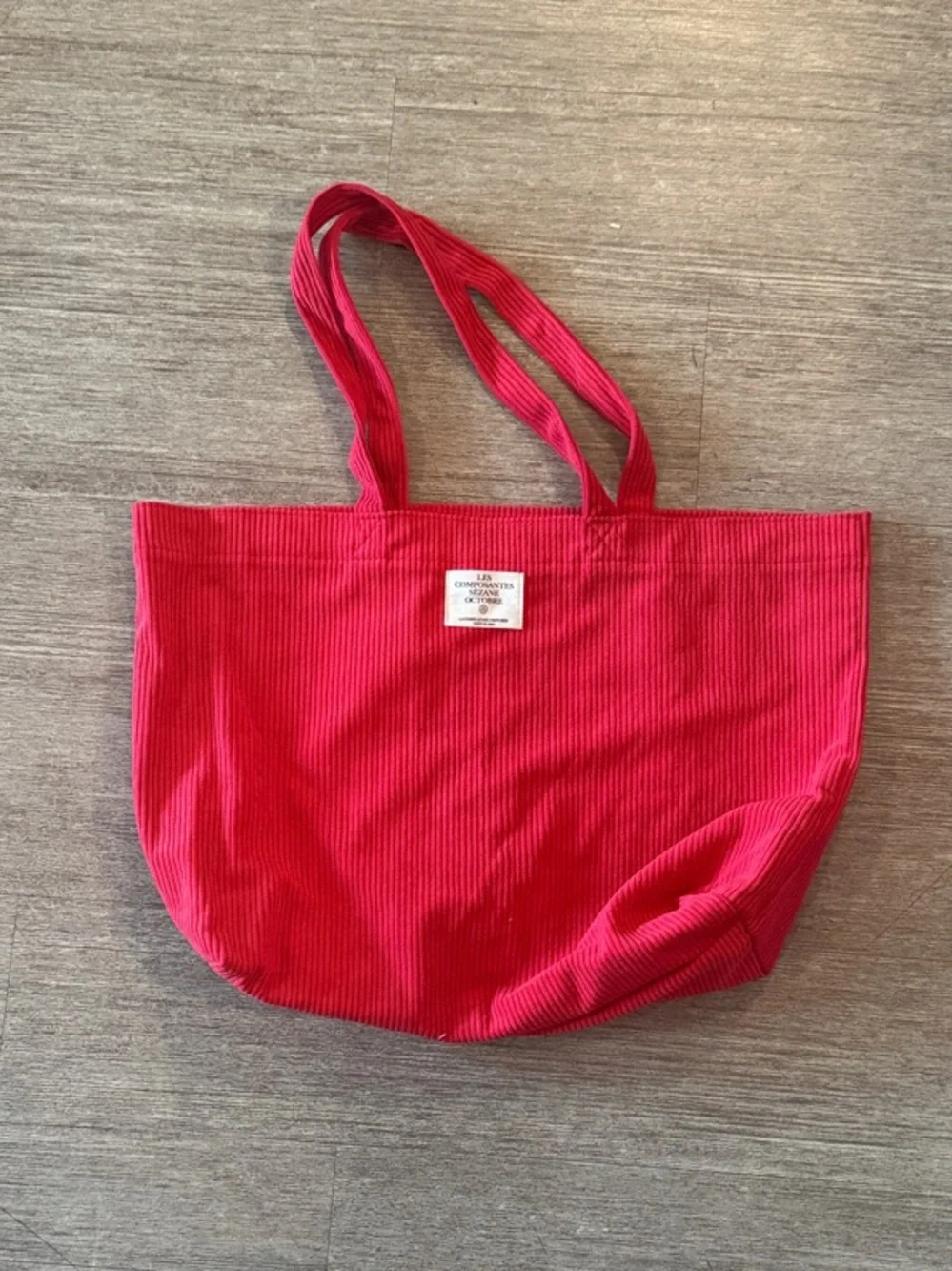Sezane Red Corduroy Tote Bag - Women's Everyday Carry
